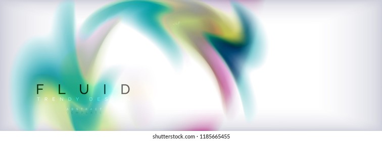 Abstract background holographic liquid colors design, vector wave template