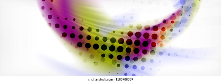 Abstract background holographic liquid colors design, vector wave template