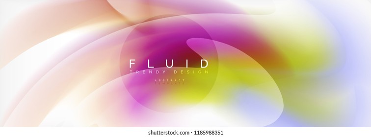 Abstract background holographic liquid colors design, vector wave template