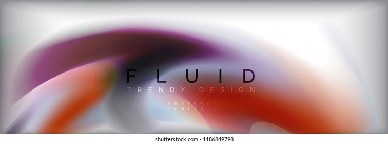 Abstract background holographic liquid colors design, vector wave template