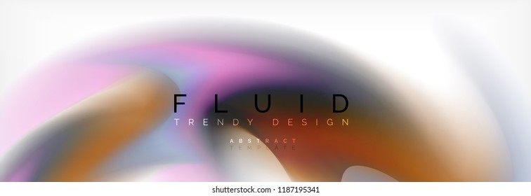 Abstract background holographic liquid colors design, vector wave template
