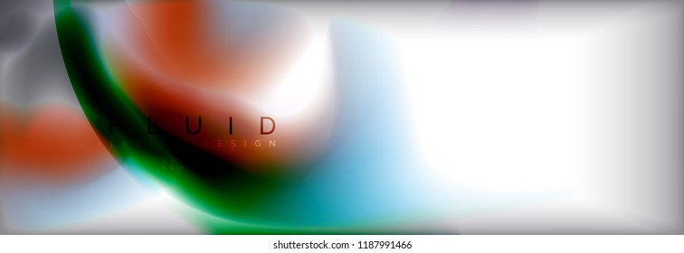 Abstract background holographic liquid colors design, vector wave template