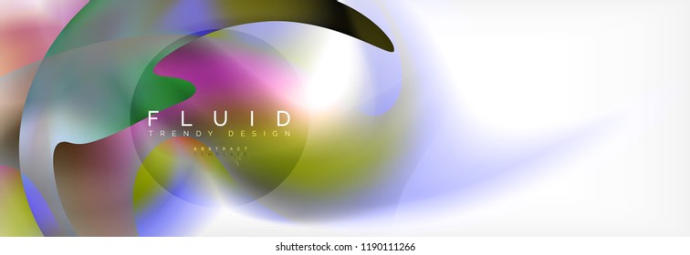 Abstract background holographic liquid colors design, vector wave template