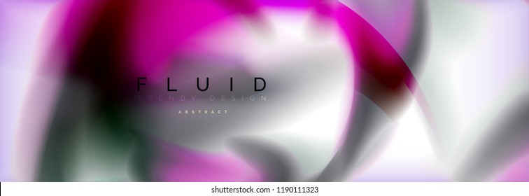 Abstract background holographic liquid colors design, vector wave template