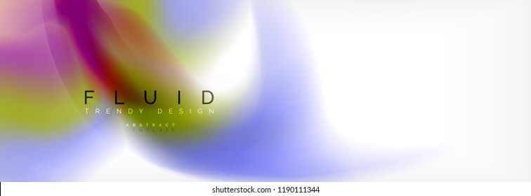 Abstract background holographic liquid colors design, vector wave template