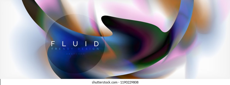 Abstract background holographic liquid colors design, vector wave template