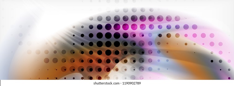 Abstract background holographic liquid colors design, vector wave template