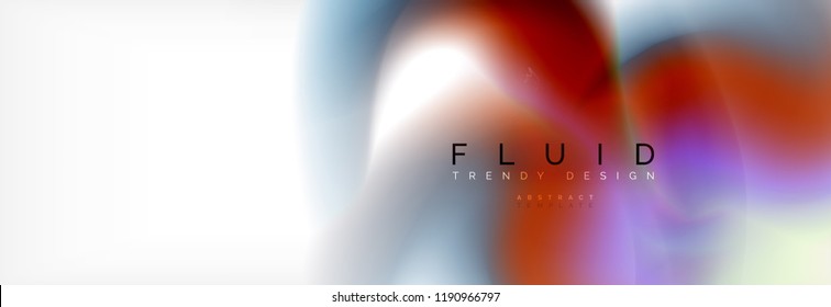 Abstract background holographic liquid colors design, vector wave template