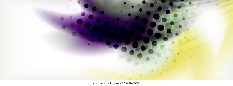 Resumen de fondo diseño de colores líquidos holográficos, plantilla de onda vectorial