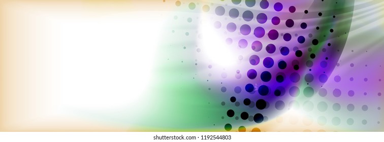 Abstract background holographic liquid colors design, vector wave template