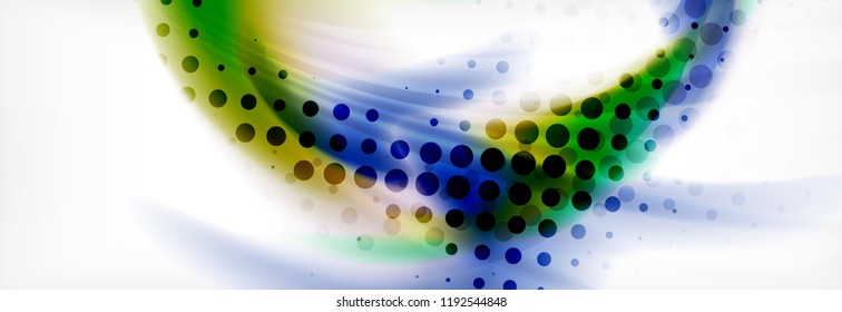 Abstract background holographic liquid colors design, vector wave template