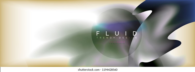 Abstract background holographic liquid colors design, vector wave template