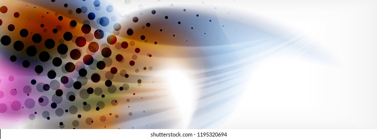Abstract background holographic liquid colors design, vector wave template