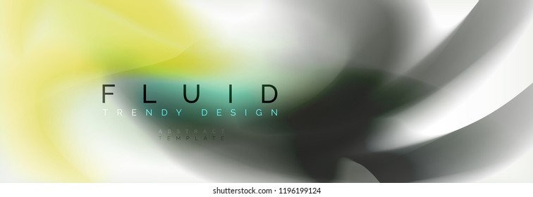 Abstract background holographic liquid colors design, vector wave template