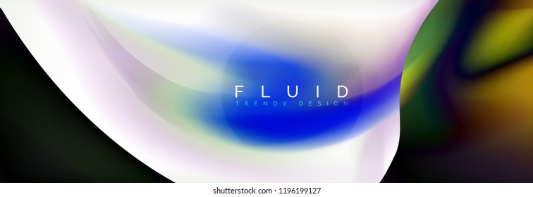 Abstract background holographic liquid colors design, vector wave template