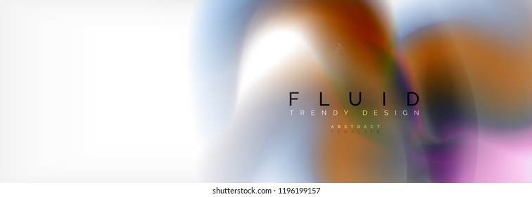 Abstract background holographic liquid colors design, vector wave template