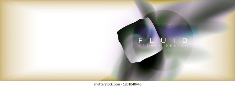 Abstract background holographic liquid colors design, vector wave template