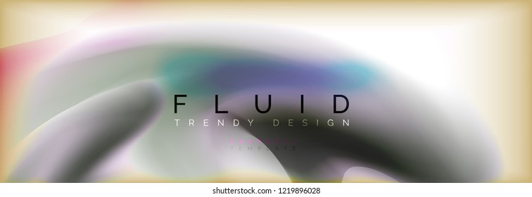 Abstract background holographic liquid colors design, vector wave template