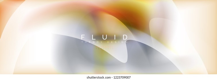 Abstract background holographic liquid colors design, vector wave template
