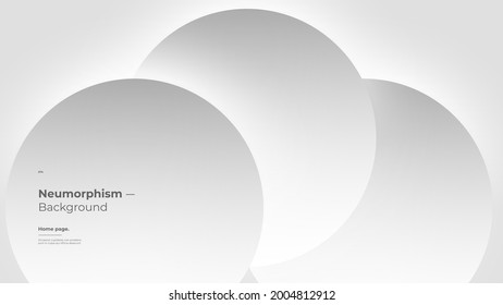 Resumen Antecedentes, Página de inicio, Página de inicio, Diseños de fondos de escritorio. Ilustración monocroma. 3 d formas geométricas. Fondo de neumorfismo decorativo.