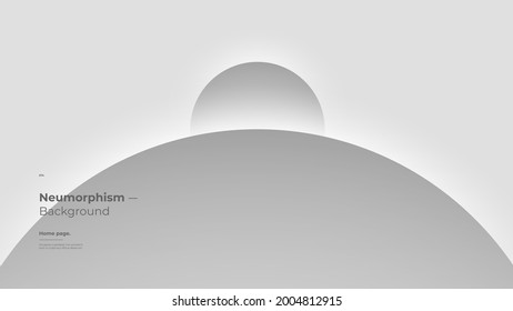 Abstract Background, Homepage, Landing page, Wallpaper Designs. Monochrome illustration. 3d geometric shapes. Decorative neumorphism backdrop.