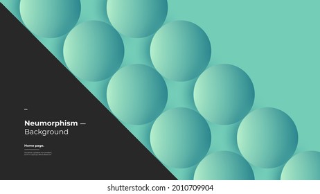 Abstract Background, Homepage, Landing page, Wallpaper Designs. Monochrome colorful illustration. 3d geometric shapes. Decorative neumorphism backdrop.