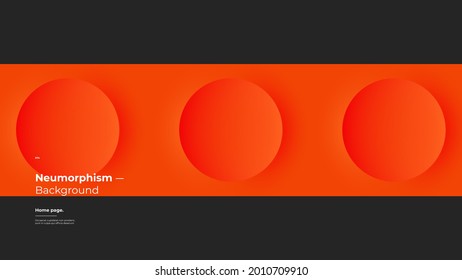 Abstract Background, Homepage, Landing page, Wallpaper Designs. Monochrome colorful illustration. 3d geometric shapes. Decorative neumorphism backdrop.