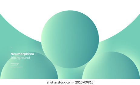 Abstract Background, Homepage, Landing page, Wallpaper Designs. Monochrome colorful illustration. 3d geometric shapes. Decorative neumorphism backdrop.