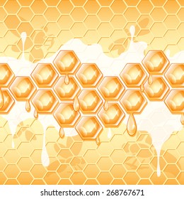 abstract background, honey honeycomb , vector illustration