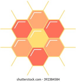 Abstract background with honeycomb