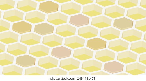 Abstract background with honeycomb texture - hand drawn vector illustration.