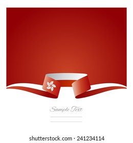 Abstract background Hong Kong flag ribbon