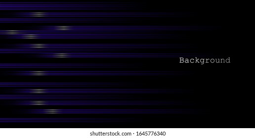 Abstract background, horizontal banner. Template for cover, banner, leaflet, landing page. Background with title. Minimal design. Dark style. Blue lines with white glare.