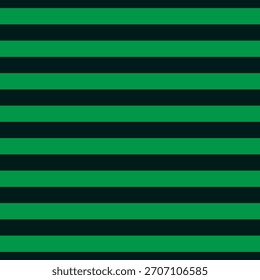 Abstract background with horizontal green and black stripes. Seamless and repeating pattern. Smooth straight stripes. Vector illustration.