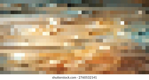 Abstract background with horizontal lines in warm and cool tones, creating a textured and layered effect.