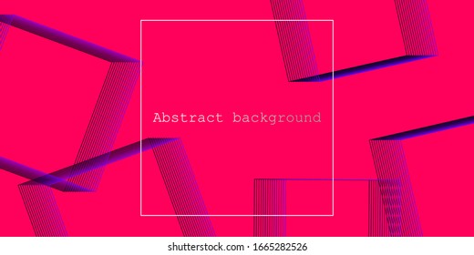 Abstract background, horizontal template for banner, cover, presentation, landing page, leaflet. Geometric. Lines, pattern. Colorful. Modern.