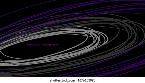 Abstract background, horizontal template for banner, cover, presentation, landing page, leaflet, brochure, wallpaper. Dark style. Black background with linear pattern. Stripes. Modern design.
