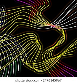 Abstract background with horizontal and vertical disruptions of blue, pink, green, red and other stripes. Glitch effect background for poster, cover, concept design, banners, presentations.