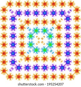 Abstract background with hot sun
