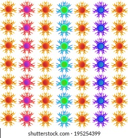 Abstract background with hot sun