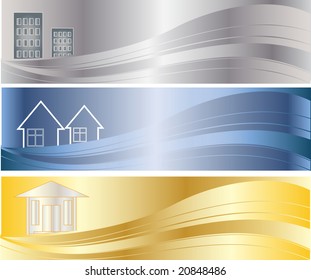Abstract background with houses