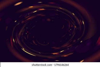 Abstract background of hypnotic blurred particles forming a tunnel into the center
