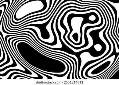 Abstrakter Hintergrund mit hypnotischen wellenförmigen Linien Muster