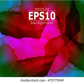 Abstract background. Ice cubes. Drink banner. Pink and green tones.