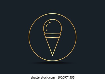 Fondo abstracto de Icecream,Color dorado,ilustraciones vectoriales