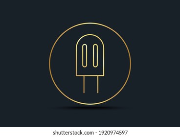 Abstract background of Icecream,Gold color,vector illustrations