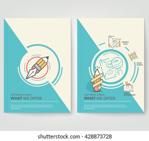 Abstract Background with icons. Geometric Shapes and Frames for Presentation, Annual Reports, Flyers, Brochures, Leaflets, Posters, Business Cards and Document Cover Pages Design