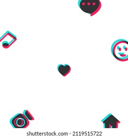 Abstract background with icons on a white background. Social networks and people's lives. Vector illustration 