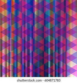 Abstract background of identical diamonds with different shades of color. Gradient.
