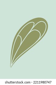 Abstract background illustration, aesthetic leaf pattern with soft green color. Great for wall art, print, wallpaper, cover book.